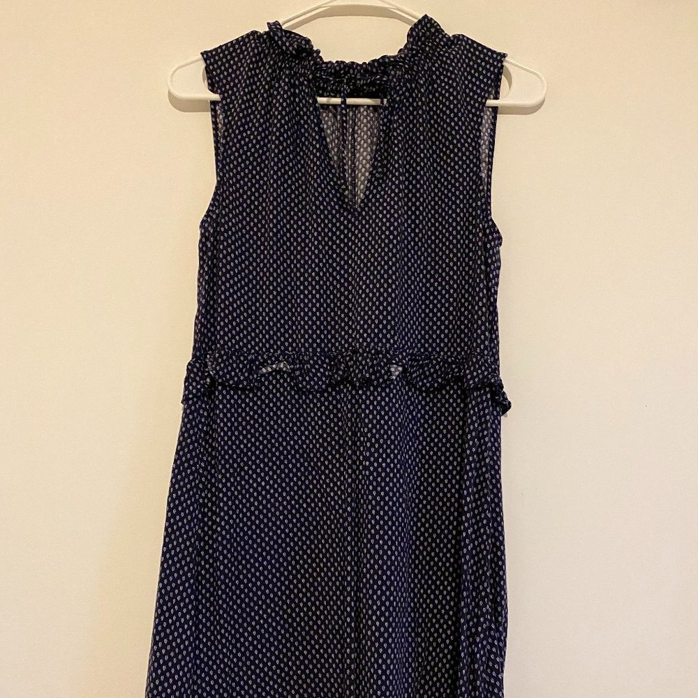 H&M Peplum Navy Blue Dress Above the Knee Size 4